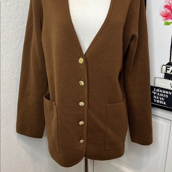 J. Crew Giselle V-Neck Sweater Blazer in Brown Size S - Picture 6 of 9